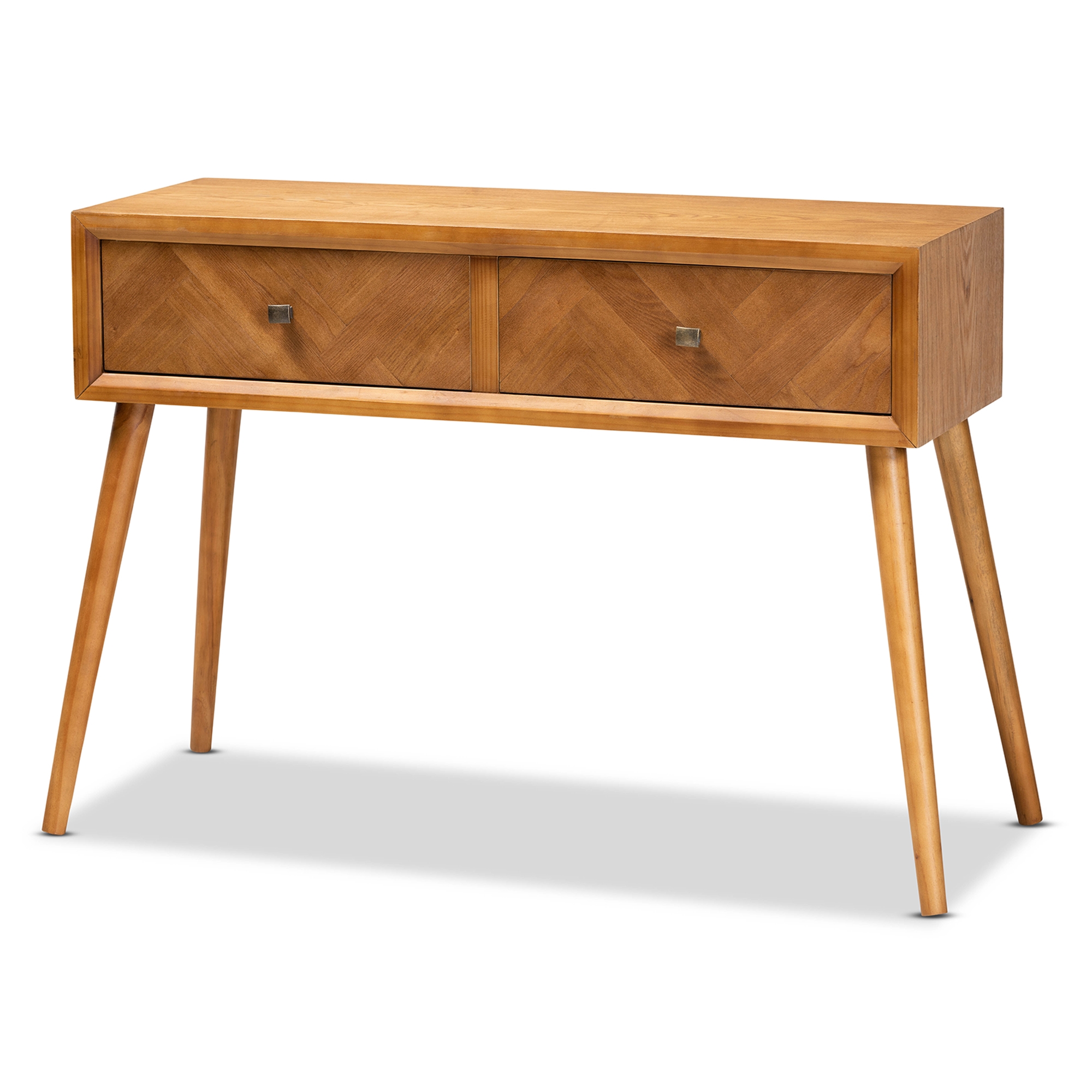 Mid century modern console deals table with storage